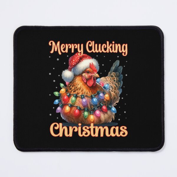 Item preview, Merry Clucking Christmas Funny Holiday Chicken Lover Pun Christmas Chicken  designed and sold by Bad Kitty Designz.