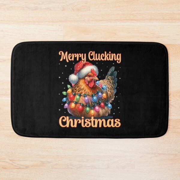 Item preview, Merry Clucking Christmas Funny Holiday Chicken Lover Pun Christmas Chicken  designed and sold by Bad Kitty Designz.