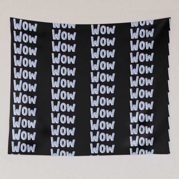 Item preview, Blue Love Wow Name Label (Black) designed and sold by NormadWorld.