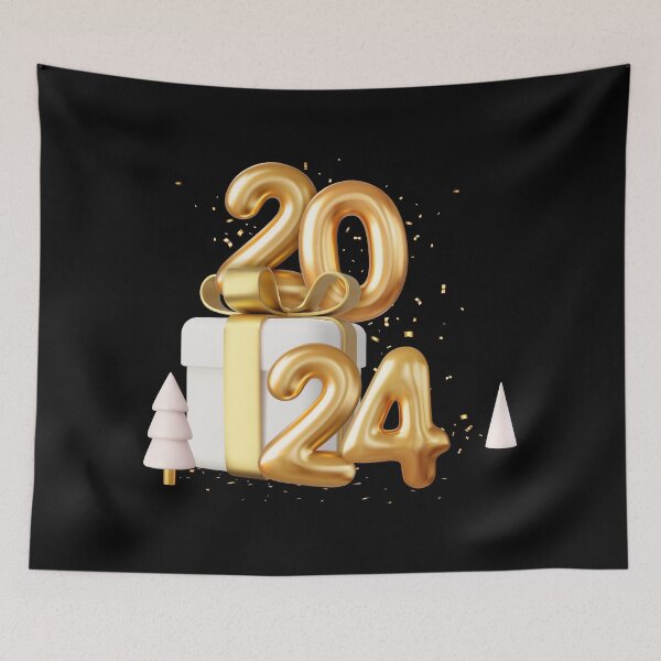 Item preview, 2024 Happy New Year Celebration Typography Design - Festive Holiday Art designed and sold by Gayan-Art.