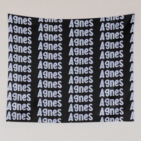 Item preview, Blue Love Agnes Name Label (Black) designed and sold by NormadWorld.