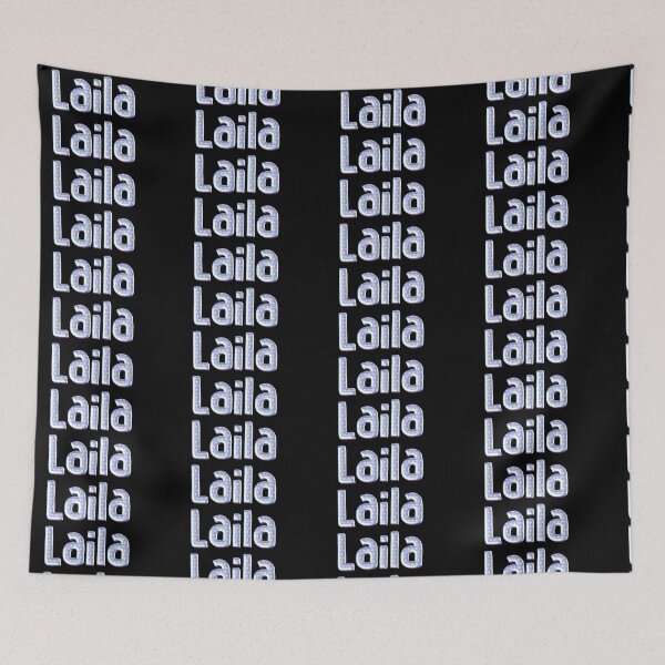 Item preview, Blue Love Laila Name Label (Black) designed and sold by NormadWorld.