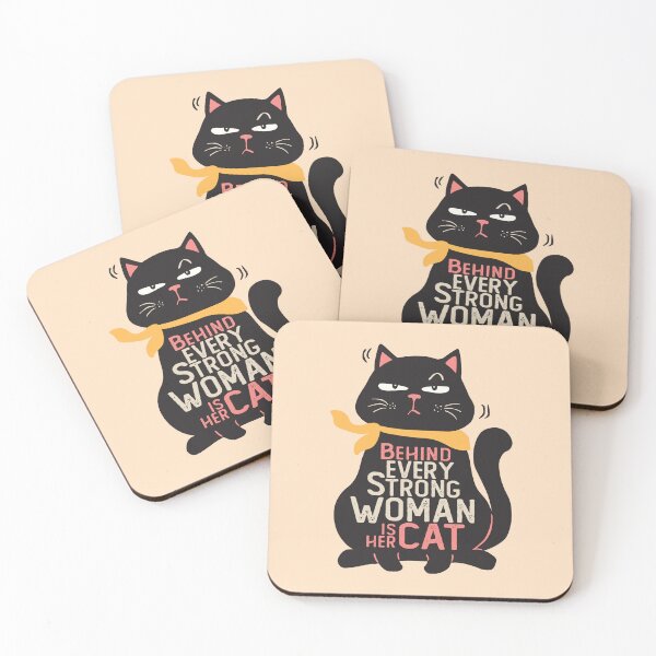 Item preview, Behind Every Strong Woman is Her Cat - Cat Lover designed and sold by LazyCaat.