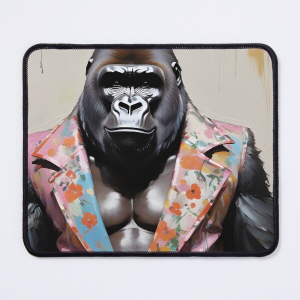 Item preview, Funky 70s pop art gorilla with flowers designed and sold by Wolfsee.
