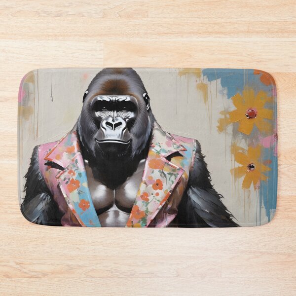 Item preview, Funky 70s pop art gorilla with flowers designed and sold by Wolfsee.