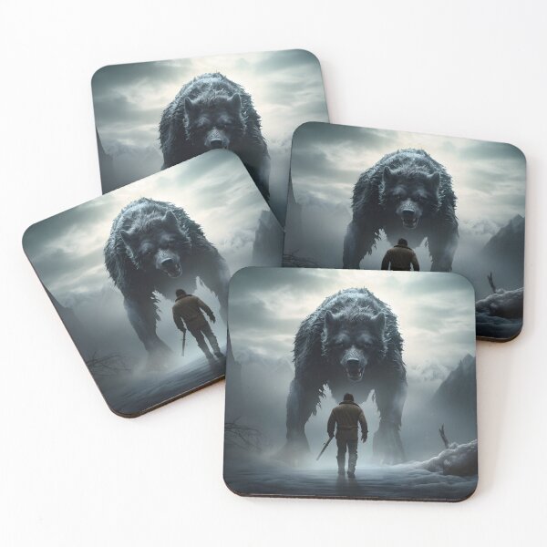 Item preview, Strong Will Soul of a Lonely Man and his Inner Protector Wolf AI Artwork designed and sold by FRTcreative.