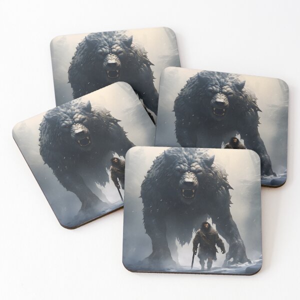 Item preview, Strong Will Soul of a Lonely Man and his Inner Protector Wolf AI Artwork designed and sold by FRTcreative.