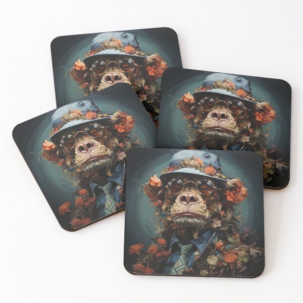 Item preview, Monkey Meets Gaia in Balance - Symbiosis Art designed and sold by ObjCrea123.