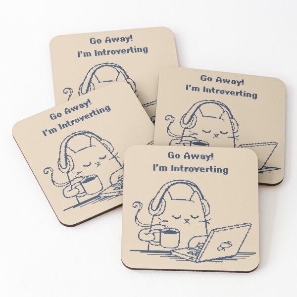 Item preview, Go Away, I'm Introverting - 1Bit Pixelart designed and sold by pxlboy.