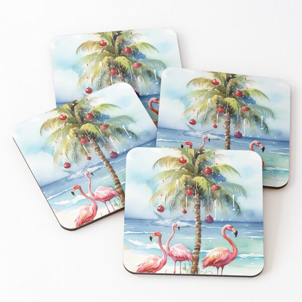 Item preview, Festive Flamingo Paradise designed and sold by cute-animals99.