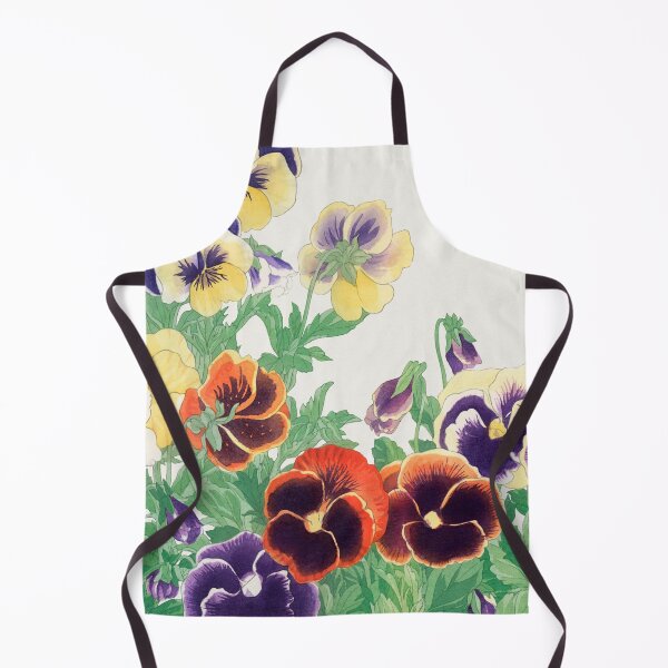 Item preview, vintage pansy flowers, ukiyo e, Seiyô SÔKA ZUFU by Tanigami Kônan designed and sold by EmeraldeaArt.