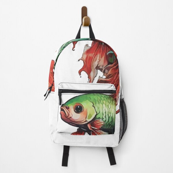 Item preview, Green Red Betta Fish designed and sold by obscurax art.