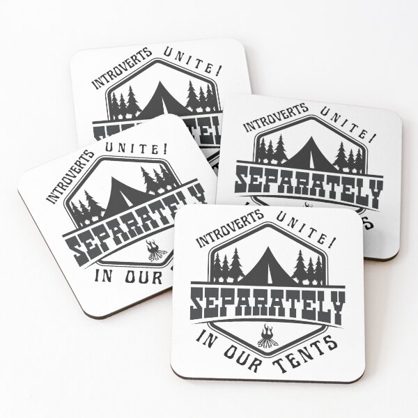 Item preview, Introverts Unite Separately In Our Tents: Embrace Camping Solitude with Retro Style! designed and sold by DonateWord.