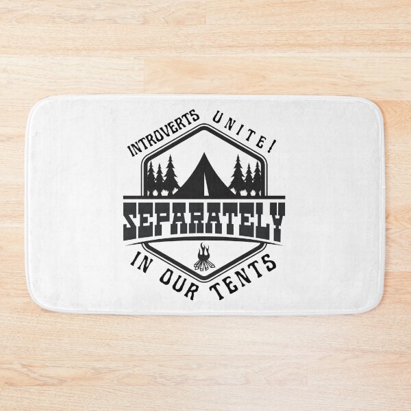 Item preview, Introverts Unite Separately In Our Tents: Embrace Camping Solitude with Retro Style! designed and sold by DonateWord.