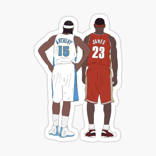 Young LeBron James And Carmelo Anthony Sticker