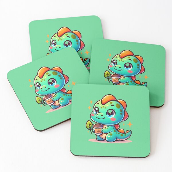 Item preview, Baby Dinosaur Holding a Cup of Coffee designed and sold by LILY ROSE.