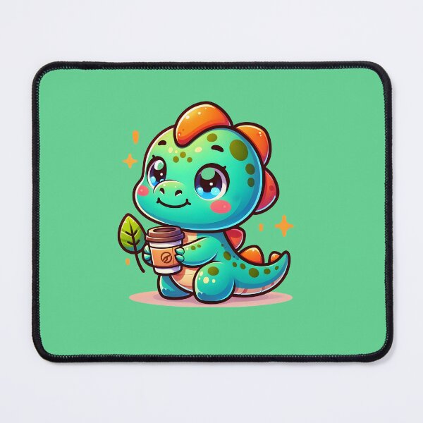 Item preview, Baby Dinosaur Holding a Cup of Coffee designed and sold by LILY ROSE.
