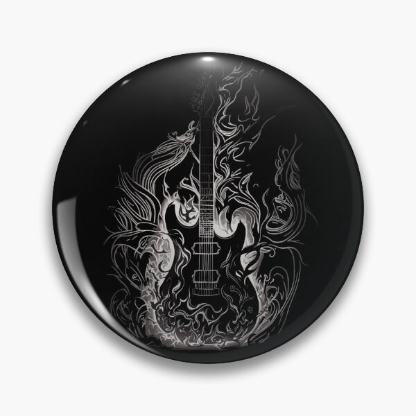 Item preview, Guitar Black Silhouette improved Band Design designed and sold by EternalDelight1.