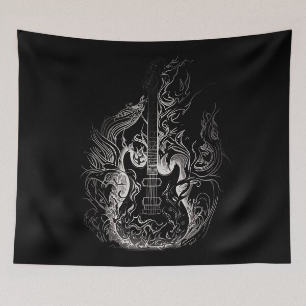 Item preview, Guitar Black Silhouette improved Band Design designed and sold by EternalDelight1.