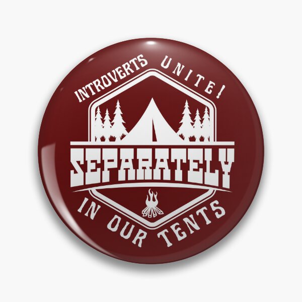 Item preview, Introverts Unite Separately In Our Tents: Embrace Camping Solitude with Retro Style! designed and sold by DonateWord.