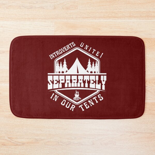 Item preview, Introverts Unite Separately In Our Tents: Embrace Camping Solitude with Retro Style! designed and sold by DonateWord.