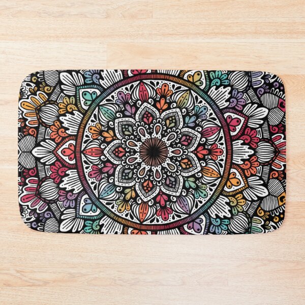 Item preview, Rainbow Mandala Zentangle Boho Design designed and sold by mandalasbymisa.