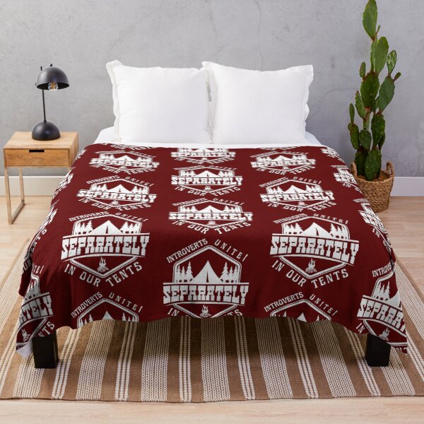 Item preview, Introverts Unite Separately In Our Tents: Embrace Camping Solitude with Retro Style! designed and sold by DonateWord.
