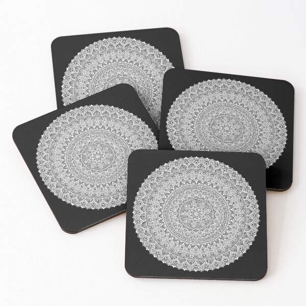 Item preview, White Mandala Zentangle Boho Design designed and sold by mandalasbymisa.