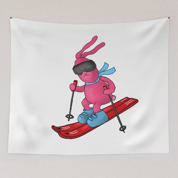 Item preview, a skiing funny bunny designed and sold by Linda Dammann.