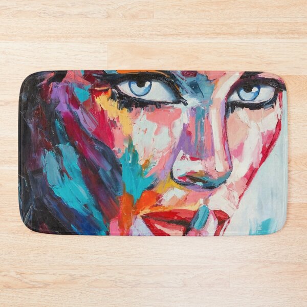 Item preview, Woman with striking blue eyes painting, modern designed and sold by clon-dot-net.