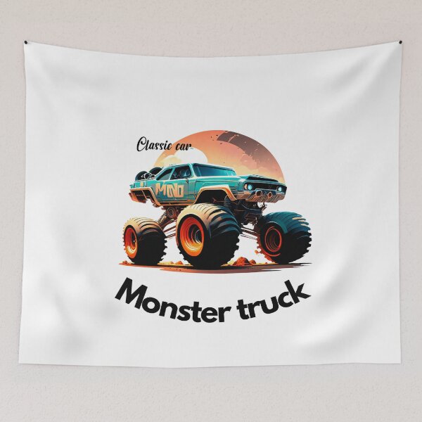 Item preview, Monster truck text back designed and sold by Culopop.