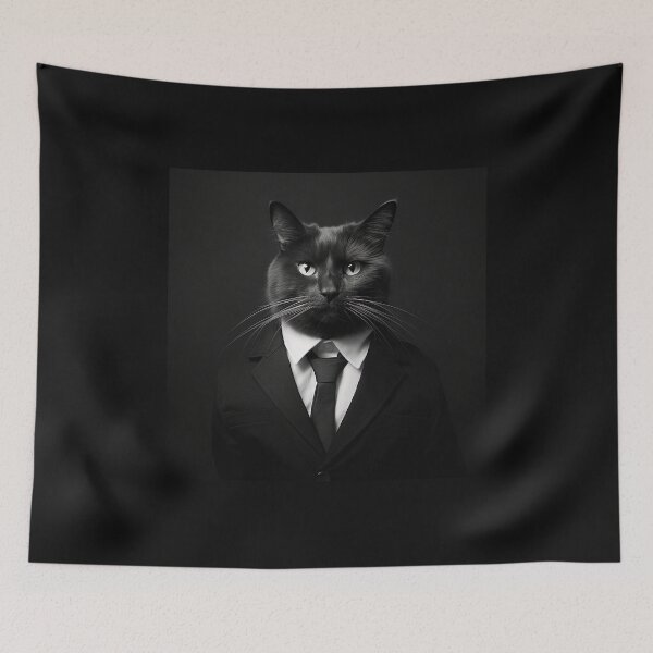 Item preview, Cat black in Black Business Suit Art designed and sold by redstar19.