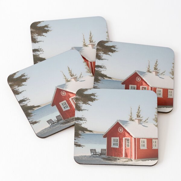 Item preview, A Festive Cabin in the beach - Remote Festivities  designed and sold by ReelRide Creations.