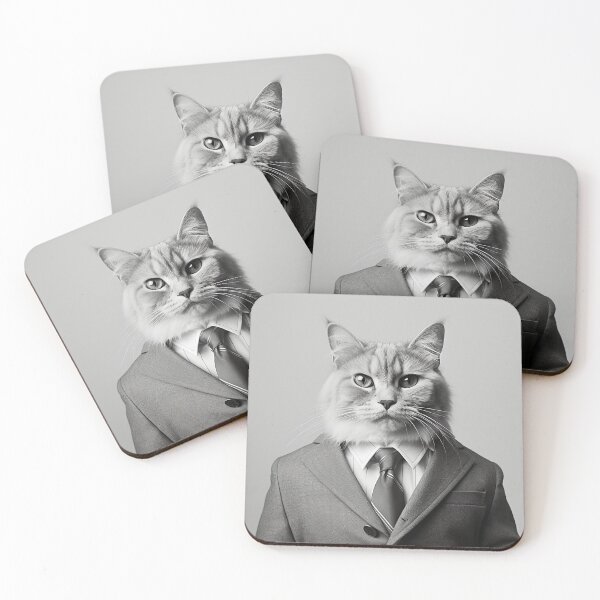 Item preview, Cat in Business Suit Art designed and sold by redstar19.