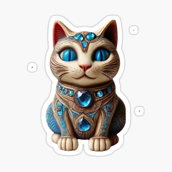 Smurf Cat Walking In Nature Sticker