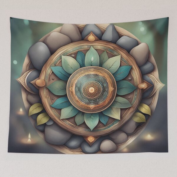Item preview, Earthy Mandala Harmony Spiritual Nature Design designed and sold by SpiritualManda.