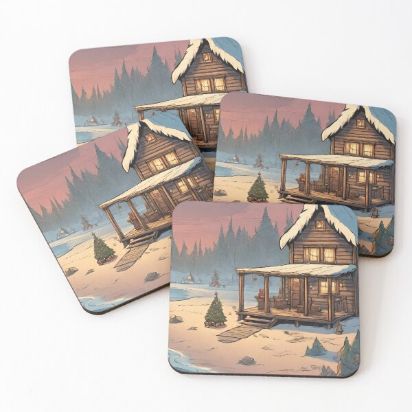 Item preview, A Festive Cabin in the beach - Remote Festivities  designed and sold by ReelRide Creations.