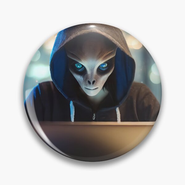 Item preview, Extraterrestrial alien as computer hacker designed and sold by stevanovicigor.