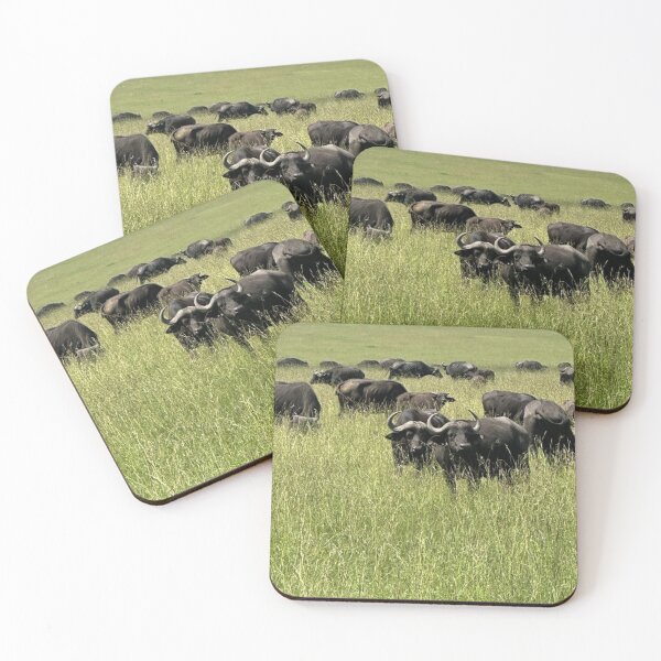 Item preview, Joyful Herd of Buffaloes in Masai Mara Kenya designed and sold by annenambiro.