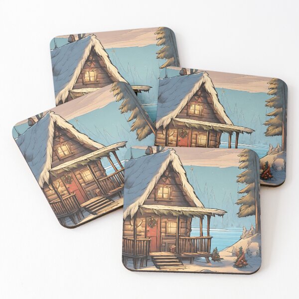 Item preview, A Festive Cabin in the beach - Remote Festivities  designed and sold by ReelRide Creations.