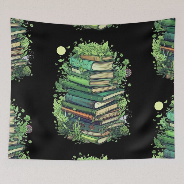 Item preview, Green Books. Flowers With Book. My Bookish Pack. designed and sold by LuNkyRose.