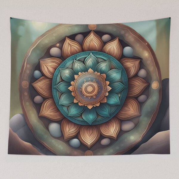Item preview, Earthy Mandala Harmony Spiritual Rustic Design designed and sold by SpiritualManda.