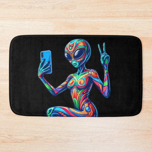 Item preview, Alien Selfie. Colorful Alien taking a selfie designed and sold by SideKickCreates.