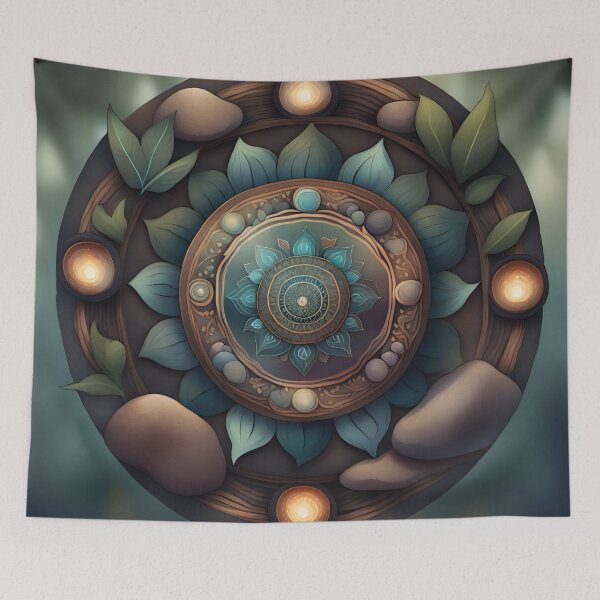 Item preview, Earthy Mandala Harmony Spiritual Rustic Design designed and sold by SpiritualManda.