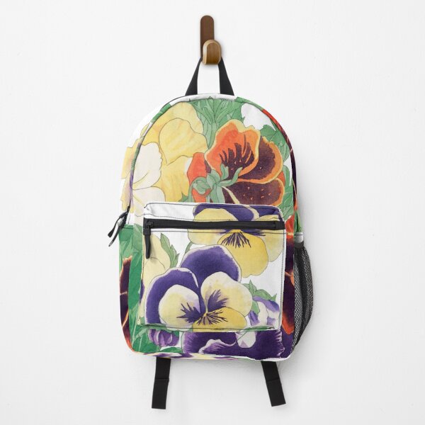 Item preview, Floral Pansies Silhouette: Vintage flower painting Cutout from Ukiyo-e,Seiyô SÔKA ZUFU by Tanigami Kônan designed and sold by EmeraldeaArt.