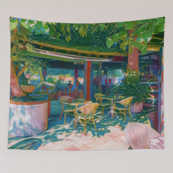 Item preview, Turkish Cafe Photographic Print - Mediterranean Cafe, Travel Turkey designed and sold by abeautifulife.