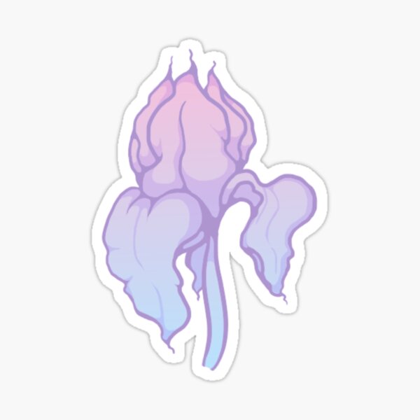 Pastel Goth Iris Flower Sticker