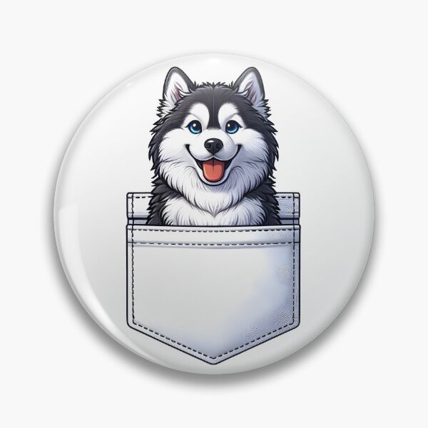 Item preview, Dog in Pocket, Siberian Husky  designed and sold by Truck Stop One.