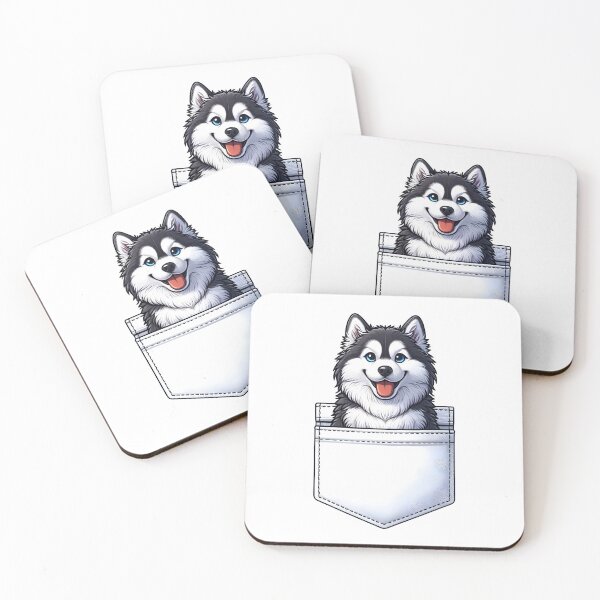 Item preview, Dog in Pocket, Siberian Husky  designed and sold by Truck Stop One.
