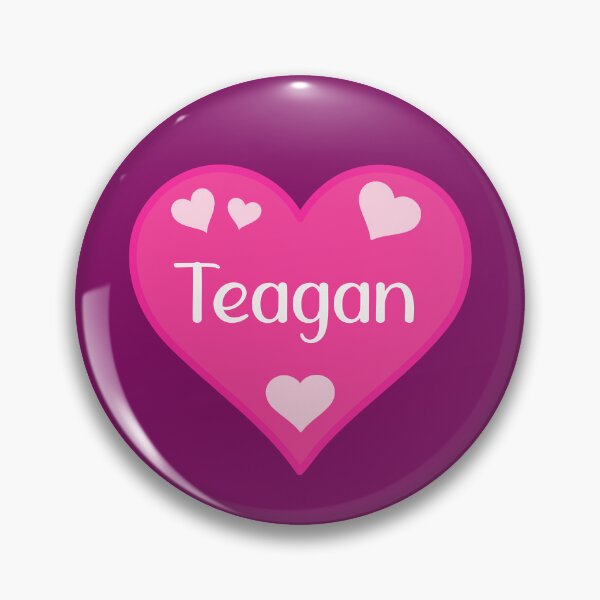 Item preview, Teagan Name Pink Heart  designed and sold by Jeallan Designs.